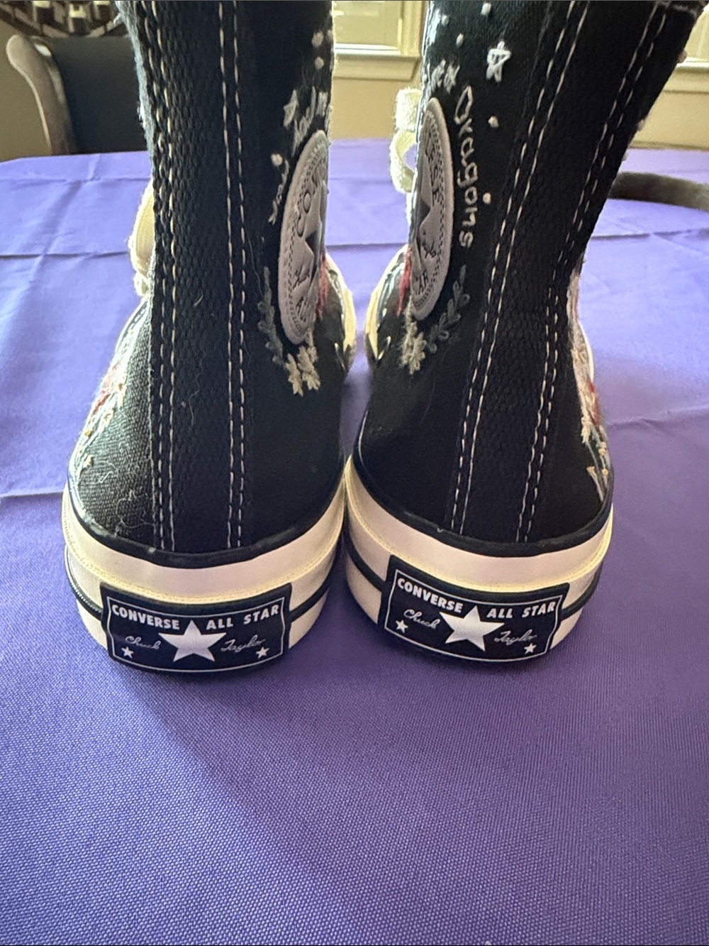 Custom Dragon Embroidered Chuck 70 Canvas Unisex Hightop Sneakers W8 M6 - Picture 6 of 15